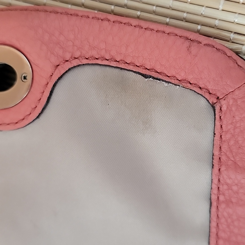 Coach Park Coral Pebbled Leather Turnlock Drawstring Closure Backpack - Picture 7 of 15